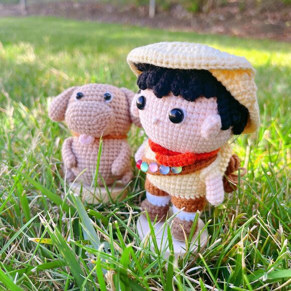 Up Movie Crochet Doll Set | Handmade Amigurumi Carl, Russell & Dug Plush - Picture 9 of 11